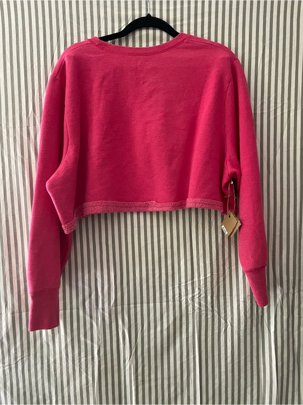 Hot Pink Crop Top Sweater - Picture 3 of 3